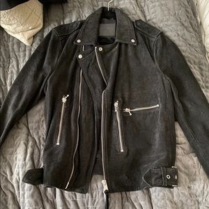 All Saints Suede Nash Biker Jacket